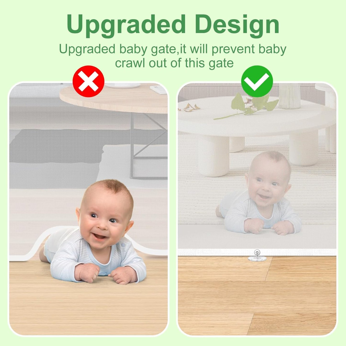 Upgraded Retractable Baby Gate, Extra Wide Safety Kids or Pets Gate, 33” Tall, Extends to 71” Wide, Mesh Safety Dog Gate for Stairs, Indoor, Outdoor, Doorways, Hallways(33”x71”, Black)