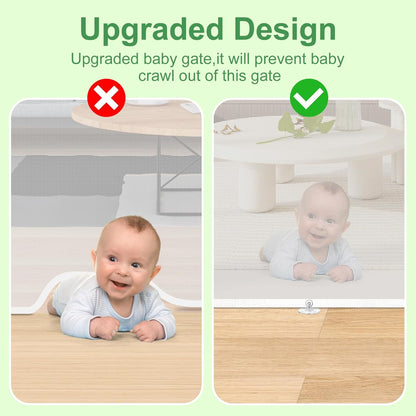 Upgraded Retractable Baby Gate, Extra Wide Safety Kids or Pets Gate, 33” Tall, Extends to 71” Wide, Mesh Safety Dog Gate for Stairs, Indoor, Outdoor, Doorways, Hallways(33”x71”, Black)