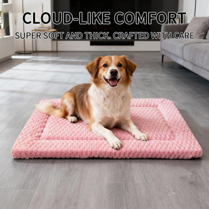 Dog Bed Mat, Reversible Crate Pad & Cute Dog Bed - Machine Washable Kennel Mat with Ultra Soft for Small Dogs (Cool/Warm), 24" x 18", Grey&Star