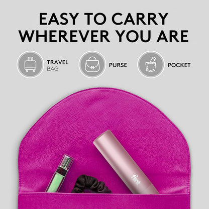 Flint Rose Gold Retractable Mini Lint Roller with 90 Extra Sticky Sheets, Small and Portable Lint Roller, Ideal Pet Hair Remover, Travel Lint Rollers for pet Hair Extra Sticky