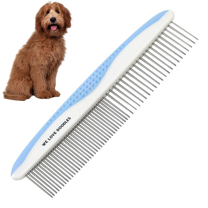Metal Dog Combs for Grooming Matting, Doodle Brush, Dematting Pet Comb, Grooming Tools, Detangler Brush, Dematting Tools for Dogs, 2 Pack