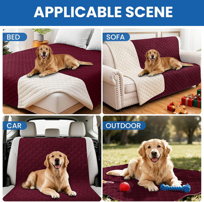 Waterproof Dog Blanket, Non-Slip Soft Pet Bed Cover, Couch Cover for Dogs Washable, Protects Sofa, Furniture, Crate, Car, Tear Resistant Leakproof Pet Blanket (30x70 Inch, Dark Grey)
