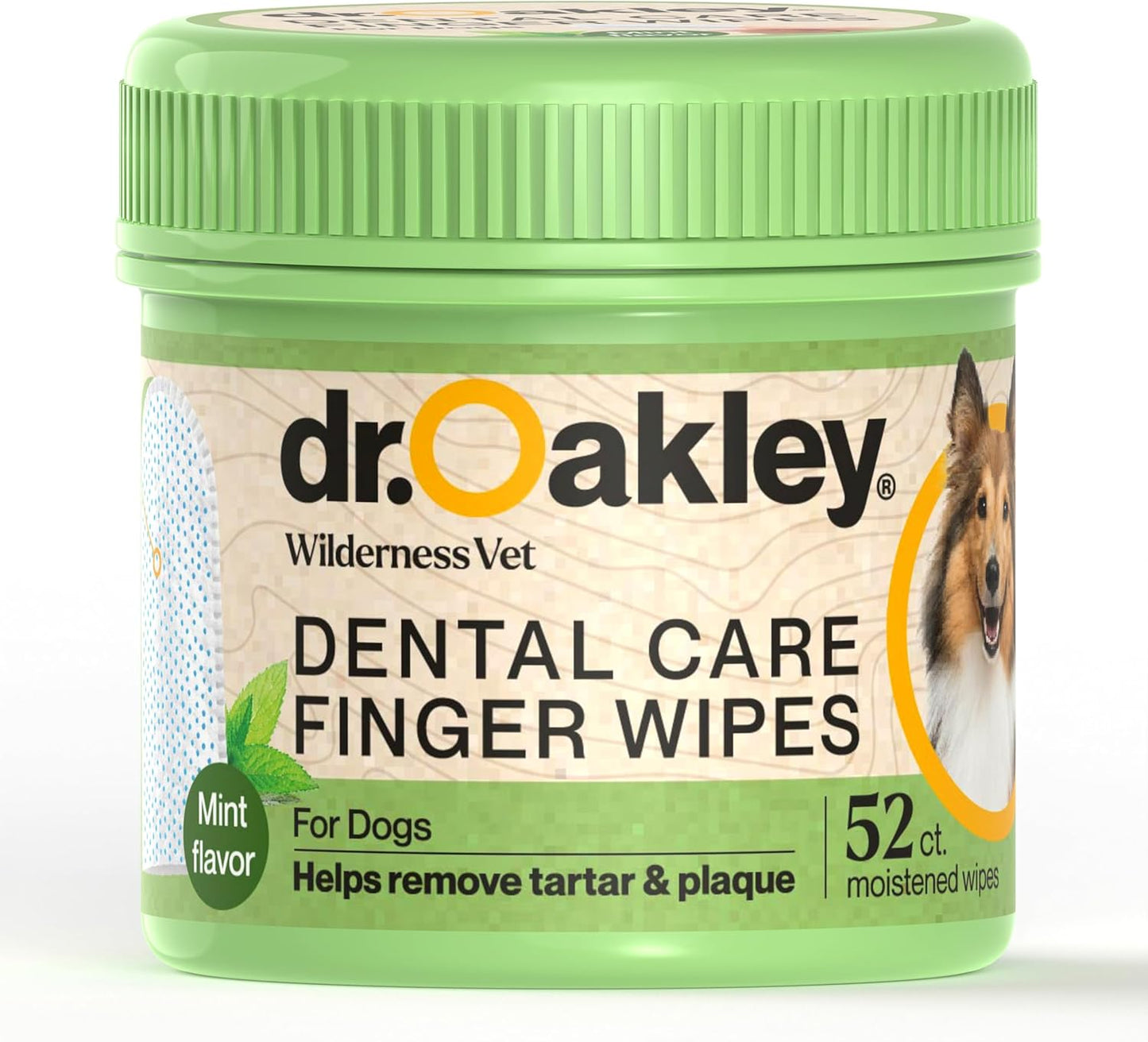 Dr. Oakley Yukon Vet Pet Teeth Cleaning Wipes for Dogs & Cats Bad Breath & Plaque Removal (Mint Flavor)
