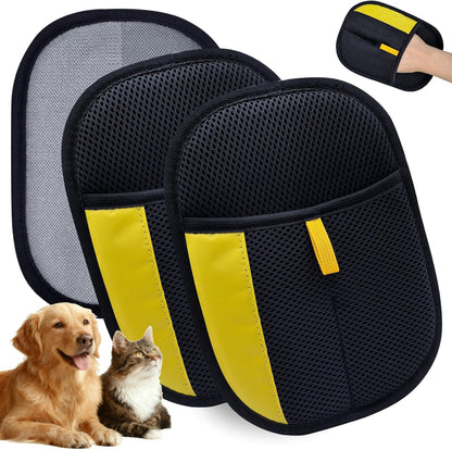 Pet Hair Removal Glove for Dogs & Cats, Upgraded Reusable Electrostatic Pet Hair Gloves, Pet Hair Remover Tool for Clothing, Couch, Carpet,Pet Beds, Car Seat, Convenience for Busy Pet Owners