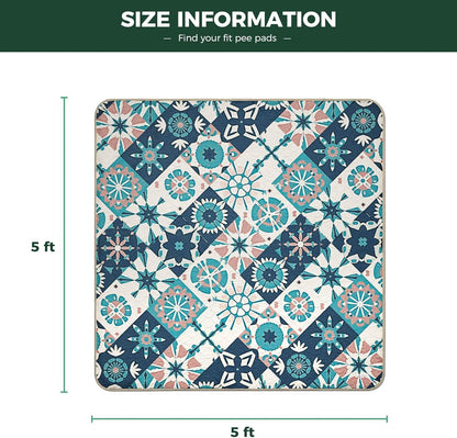 FXW Washable Pee Pads for Dogs, Puppy Pads with Super Absorbent, Specifically Designed for FXW Rollick/Homeplus 24inch 6 Panels Dog Playpen, 39" x 63" Rectangle, Khaki, 1 Pack