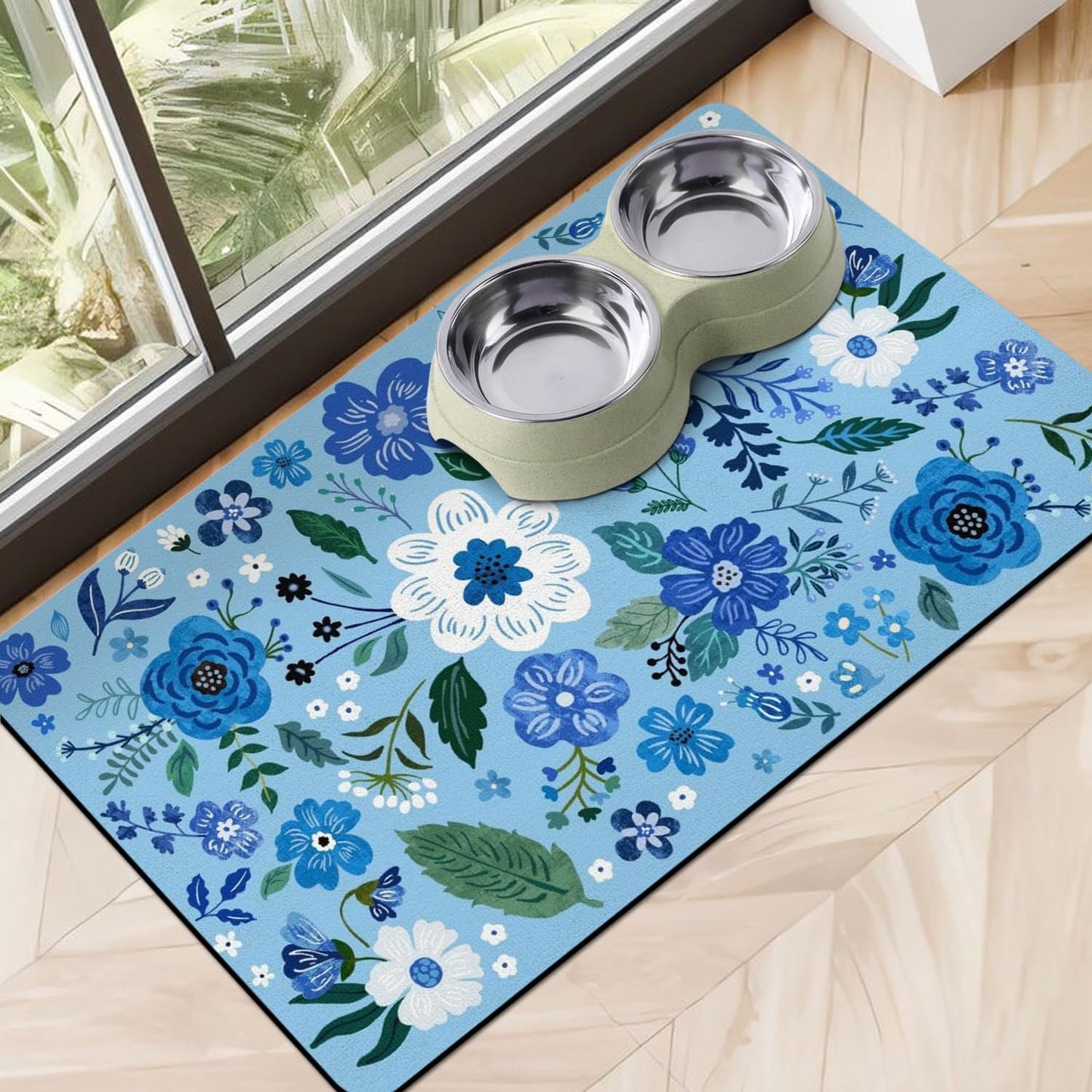 Dog Food Mats for Floors, Absorbent Dog Bowl Mat for Food and Water Dispenser, Quick Dry Cat Food Mat Pet Supplies