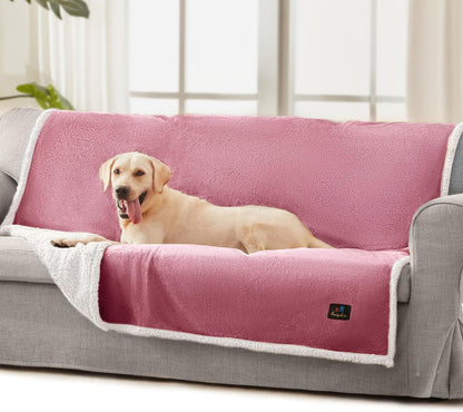 Luciphia Waterproof Bed Blanket Washable,Soft Sherpa Fleece Puppy Reversible Throw Blankets for Small Dog Cat,Furniture Cover Protector Couch Bed from Liquid Pee and Pet Fur, Light Grey, 40" x 28"