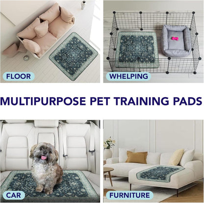 PUPIBOO Washable Pee Pads for Dogs and Cats - Super Absorbent Reusable Puppy Training Pads - 100% Waterproof, Leak-Proof & Non-Slip Whelping Pads for Pet Housebreaking