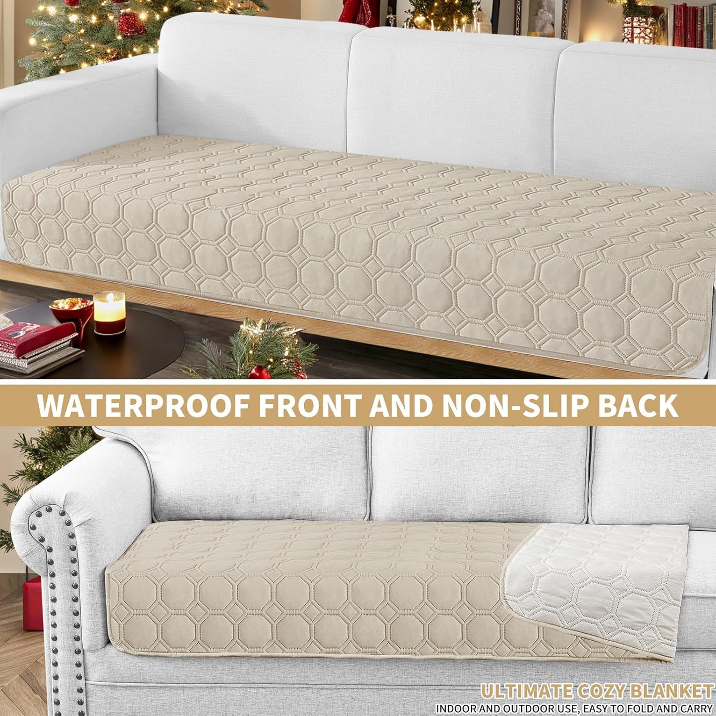 ZNSAYOTX Ultimate Cozy Blankets (30"x70") 100% Waterproof Sofa Mat Blanket for Dog Pets, Bed Couch Protector with Non-Slip Back Washable Durable, Pee Scratch Proof Easy to Clean (Dark Grey)