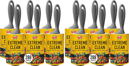 Scotch-Brite Everyday Clean Lint Roller, Lint Remover for Pet Hair, Dark Clothes, Furniture, and Dusty Surfaces, Picks Up Fur & Fluff in Your Home, Car, & Office, 5 Pack, 475 Adhesive Sheets Total