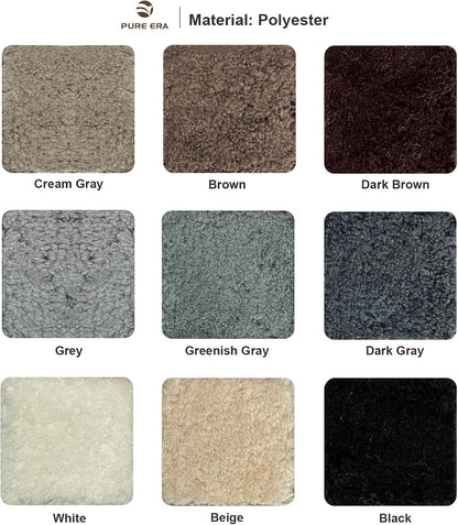 PURE ERA Carpet Stair Treads Ultra Plush 9.5" X 30"Soft Bullnose Indoor Stair Protectors Pet-Friendly Non-Slip Skid Resistant Tape Free Washable Reusable(14 Pieces, Cream Gray)