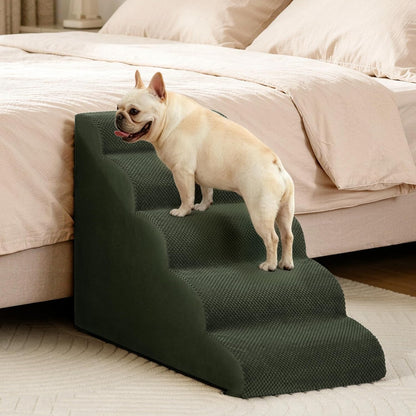 Aodisman Dog Stairs for Small Dogs,3 Step Dog Ramp for Couch and Bed,Pet Stairs with Non-Slip Bottom for Old Cats,Indoor Pet Steps,Comfort,Durable,15.4" H