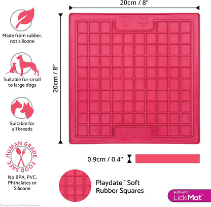 LickiMat Classic Soother Slow Feeder for Dogs Lick Mat Boredom Anxiety Reducer Perfect for Food Treats Yogurt Liquid Food Peanut Butter Fun Alternative to a Slow Feed Dog Bowl, Turquoise