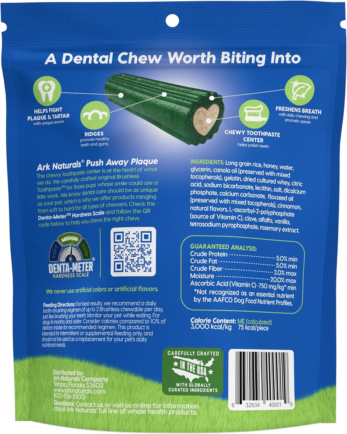 Ark Naturals Soft Brushless Toothpaste, Dog Dental Chews for Small Breeds, Freshens Breath, Unique Texture Helps Reduce Plaque & Tartar, 12oz, 1 Pack