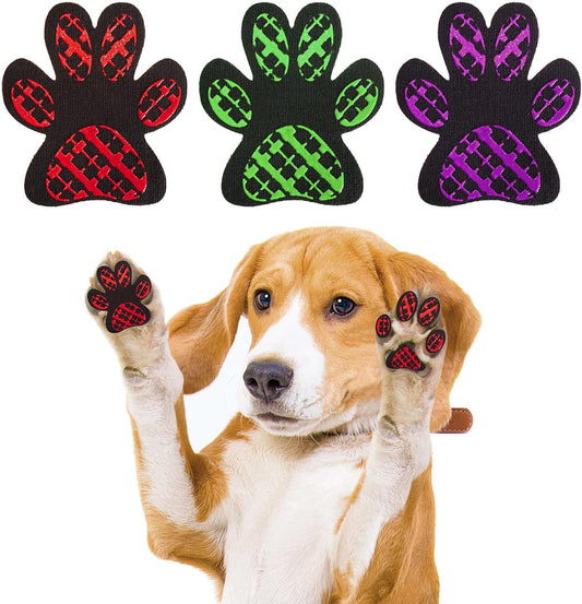 BEAUTYZOO Dog Paw Protector Anti-Slip, Paw Pads for Dogs Traction On Hardwood Floors, Paw Stickers Toe Grips for Hot/Cold Pavement for Senior Dogs, Shoes Boots Socks Replacement, 6 Sets (24 pcs) XXL
