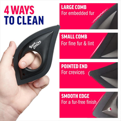 ChomChom Roller Detailer- Scraper for Pet Hair Remover and Lint - Great for CAR - Cat and Dog Hair Remover for Couch, Furniture, Carpet, Clothing and Bedding - Travel Multi-Surface Fur Removal Tool