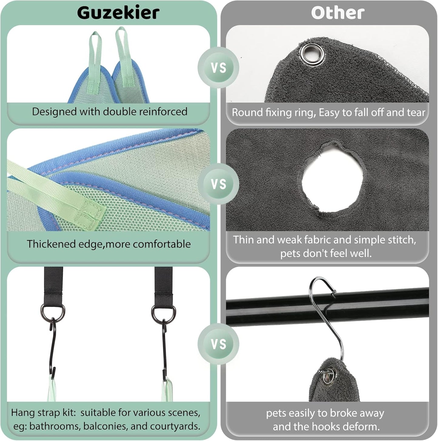 Guzekier Dog Grooming Hammock Harness for Dogs, Dog Nail Clipper