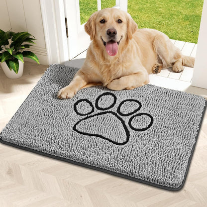 Bcoimo Super Absorbent Dog Door Mat, 30"*20" Anti Slip Mat for Muddy Paws, Pet Rugs for Dirty Paws Washable that Absorbs Moisture and Dirt, for Dog Cage and Pet Resting Carpet