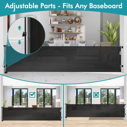 Extra Wide Baby Gate for Large Openings Retractable Baby Gates Indoor Outdoor Extra Long Dog Gate for Doorway Stair Gates for Kids or Pets Extra Large Dog Gate for Stairs