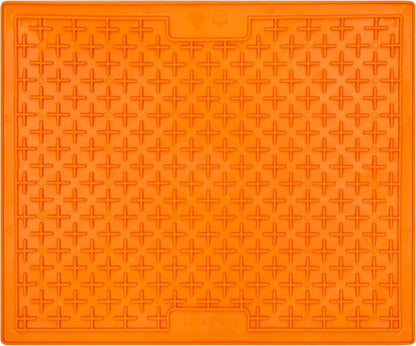 LickiMat X Large Breed Buddy Dog Lick Mat, Dog Calmer, Slow Feeder, Anxiety Reliever Alternative to Puzzle Toys, Slow Feeding Bowls. Use Peanut Butter, Wet, Raw, Mixed Food, Healthy Treats - Orange