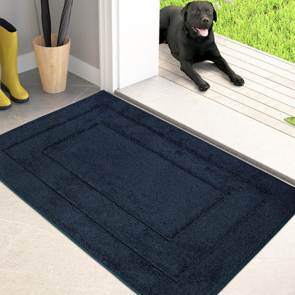 PURRUGS Dirt Trapping Door Mat 32" x 47", Non-Slip/Skid Machine Washable Entryway Rug, Dog Doormat, Super Absorbent Welcome Mat for Muddy Wet Shoes and Paws, Grayish Brown