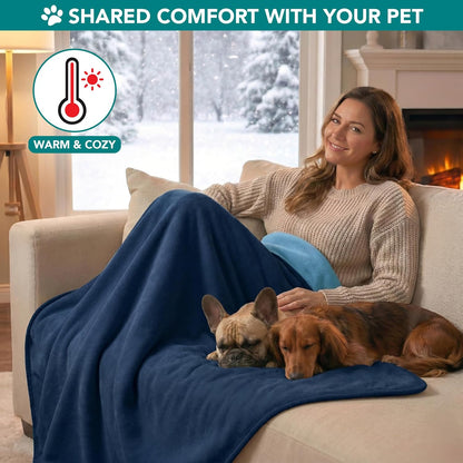 PetAmi Waterproof Dog Blanket for Medium Large Pets Dogs Cats, Pet Couch Cover Protector for Furniture, Reversible Washable Soft Fleece Cat Blanket for Bed Couch Sofa, 40x60 (Taupe/Beige)
