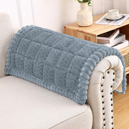 Smiry Non Slip Couch Covers for Dogs, Fuzzy Pet Couch Covers for 2-3 Cushion Sofa Pet Friendly, Soft Sofa Slipcovers Cushion Furniture Protector Washable (Beige, 27.6" x 59")