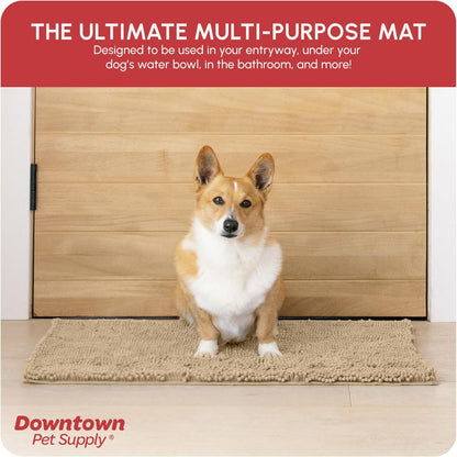 My Doggy Place Dog Mud Mat, 36"x26" Ash – Thick Microfiber Entry Rug for Snow, Mud & Salt – Absorbent, Quick-Dry, Washer-Safe & Non-Slip, Large