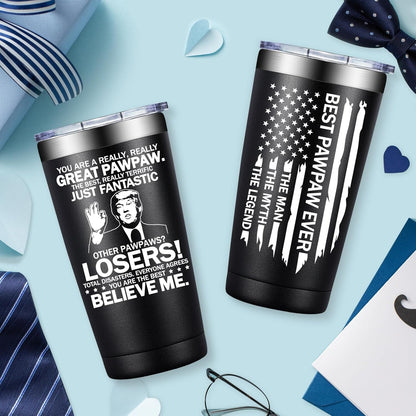 BIRGILT Pawpaw Gifts from Grandkids - Pawpaw Fathers Day Gift - Best Paw Paw Gifts for Grandpa, Grandfather - 20oz Tumbler Cup