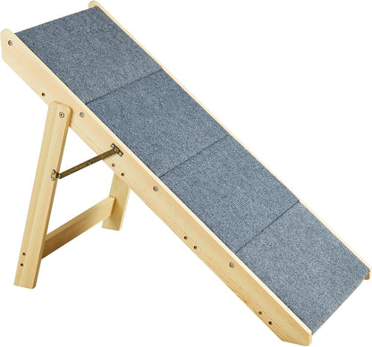 VEVOR Wood Pet Stairs, 2-Step Dog Stairs for Beds, Sofa & Cars, 110lbs Load Capacity, Floded Flat Design, Stable & Sturdy Cat & Dog Step Ladder for Small Medium Large Older Pet Puppy Essentials