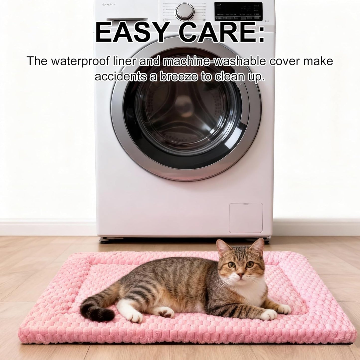 Dog Bed Mat, Reversible Crate Pad & Cute Dog Bed - Machine Washable Kennel Mat with Ultra Soft for Small Dogs (Cool/Warm), 24" x 18", Grey&Star