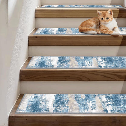 sarben Non Slip Stair Treads for Wooden Steps 15PCS - 8"x30" Indoor Safety Carpet, Edging Mats with TPE Adhesive Backing, Pet and Elderly Friendly Stair Rugs (Taupe) - Colors B
