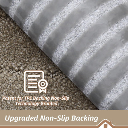 BEQHAUSE Stair Treads for Wooden Steps 28inX9in, Non Slip Carpet Stair Treads Indoor Stair Runners Machine Washable, Soft Stair Rugs Mat Surface Polyester TPE Backing, 4pcs, Charcoal