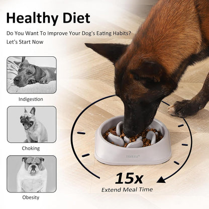 YINEYA Slow Feeder Dog Bowls, Pet Supplies that Slow Down Eating, Pet Food Bowls, Maze Dog Puzzle Feeder for Medium Breed