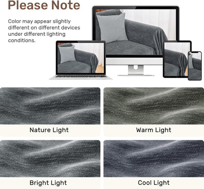 Sectional Couch Covers, 2 Pieces Washable L Shaped Couch Covers Sofa Blanket for Dogs Pet Friendly Sectional Sofa Slipcovers Furniture Covers,71"x 110"+ 71"x 118",(X-Large,Dark Gray)