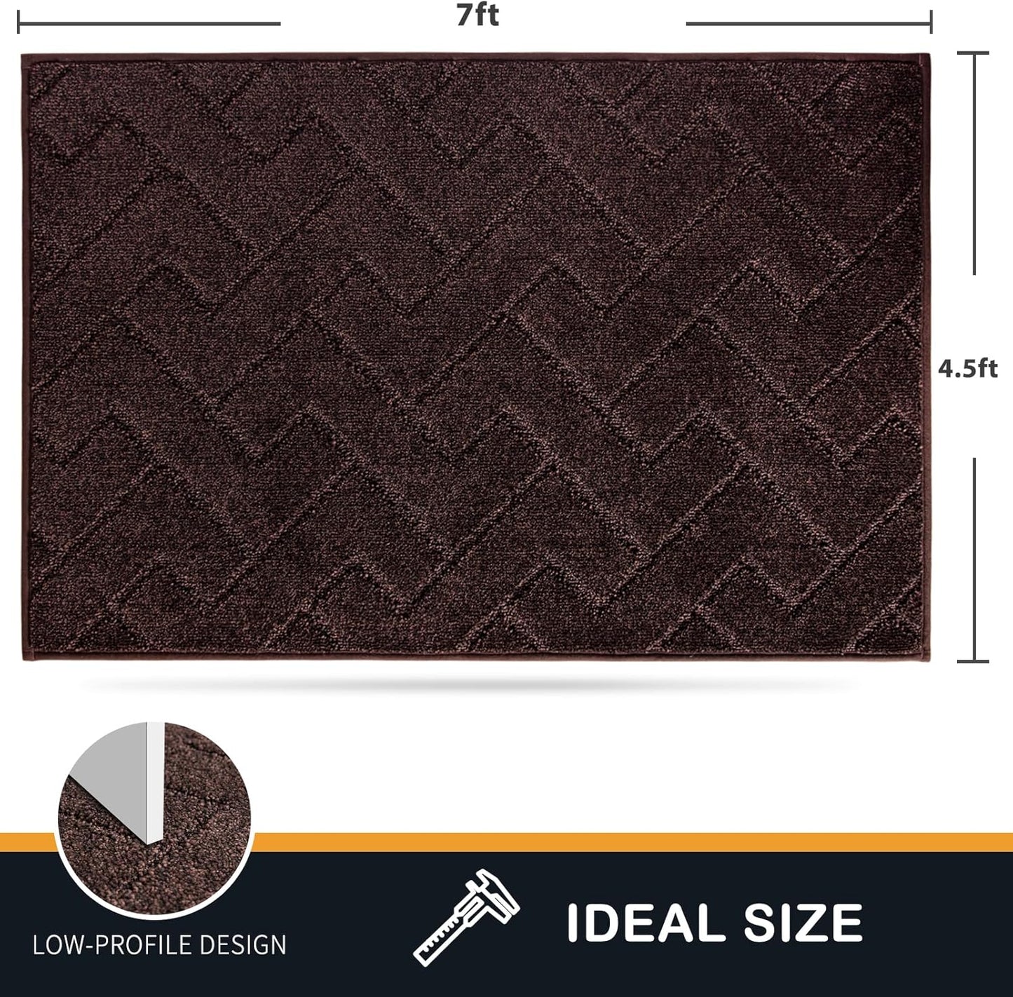 PURRUGS Dirt Trapping Door Mat 20" x 31.5", Non-Slip Machine Washable Entry Rug, Dog Doormat, Indoor Front Door Mat, Super Absorbent Entryway Rug for Muddy Shoes & Paws, Taupe