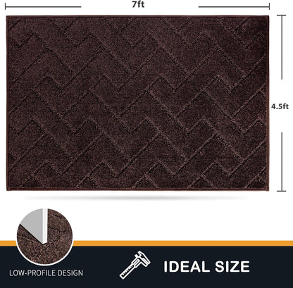 PURRUGS Dirt Trapping Door Mat 20" x 31.5", Non-Slip Machine Washable Entry Rug, Dog Doormat, Indoor Front Door Mat, Super Absorbent Entryway Rug for Muddy Shoes & Paws, Taupe