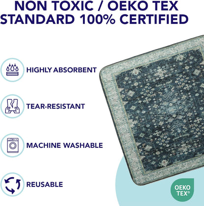 PUPIBOO Washable Pee Pads for Dogs and Cats - Super Absorbent Reusable Puppy Training Pads - 100% Waterproof, Leak-Proof & Non-Slip Whelping Pads for Pet Housebreaking