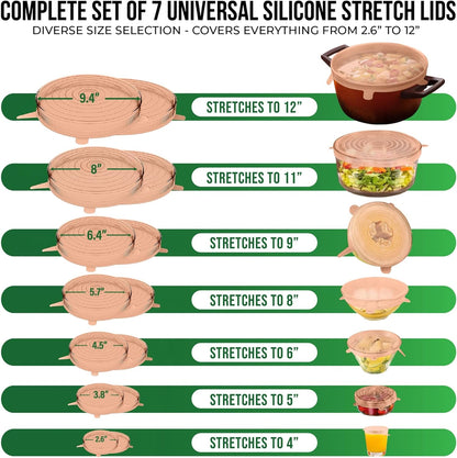 Reusable Silicone Can Lids – 2.6 Inch Can Covers for Dog & Cat Food – Universal Fit - Airtight Stretch Lids for Pet Food Cans, BPA-Free, Dishwasher Safe – 10 Pack