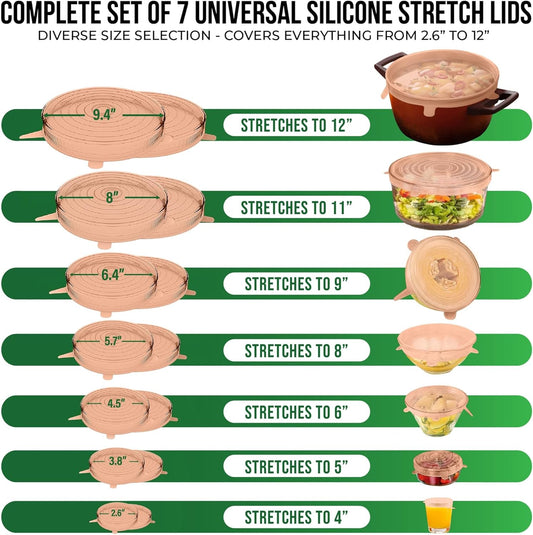 Reusable Silicone Can Lids – 2.6 Inch Can Covers for Dog & Cat Food – Universal Fit - Airtight Stretch Lids for Pet Food Cans, BPA-Free, Dishwasher Safe – 10 Pack
