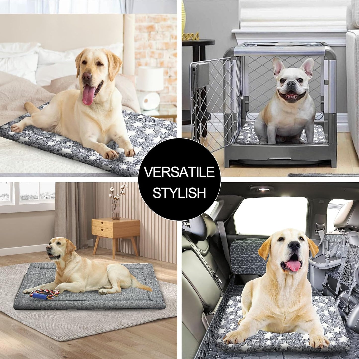 Dog Bed Mat – Soft & Comfortable Dog Kennel Pad for Crate – Durable Crate Bed & Mat for Dogs & Cats – Ideal for Crate, Kennel, and Home Use