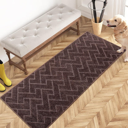 PURRUGS Dirt Trapping Door Mat 20" x 31.5", Non-Slip Machine Washable Entry Rug, Dog Doormat, Indoor Front Door Mat, Super Absorbent Entryway Rug for Muddy Shoes & Paws, Taupe