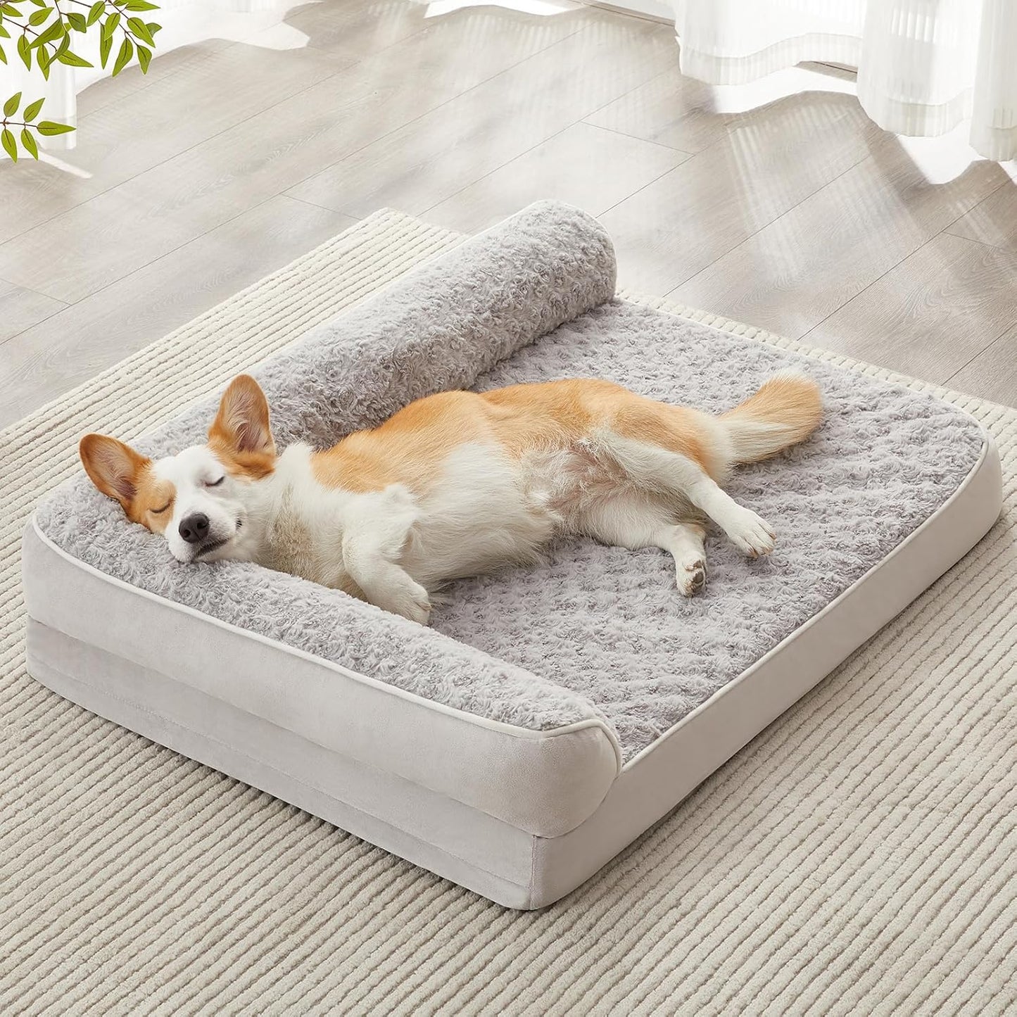 BFPETHOME Orthopedic Dog Beds for Large Dogs-Waterproof Sofa Dog Bed with Removable Washable Cover, Big Pet Bed with Waterproof Lining and Nonskid Bottom,Pet Bed for Large Dogs