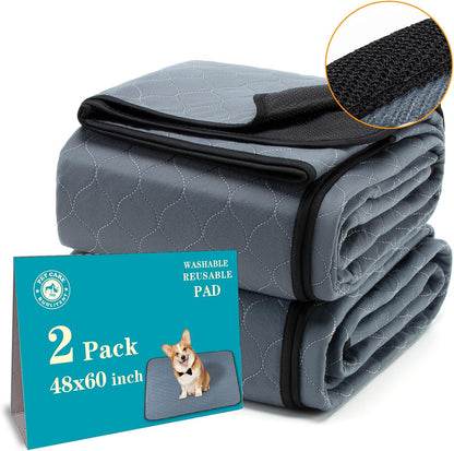 Bunlitent Washable Pee Pads for Dogs 72x72, 2 Pack, Extra Large Reusable Puppy Pads, Dog Training Pads with Quick Dry, Large Anti-Slip Dog Pee Pads, Whelping Pads, Potty Pad