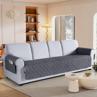 VANSOFY Couch Cover, Waterproof Sofa Covers Washable Slipcover Furniture Protector Couch Seat Covers Non-Slip Couch Cover for Dogs, Pets(Sofa, Dark Gray)