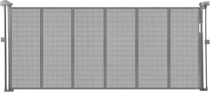 VEVOR Retractable Baby Gate, 34 inch Tall, Extends up to 110 inch Wide, Retractable Gate for Kids or Pets, Mesh Material, Easy to Install for Indoor Stairs, Doorways, Hallways, Playrooms, Gray