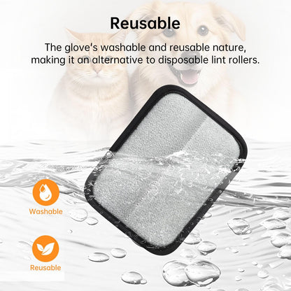 1 Pcs Pet Hair Removal Gloves Brush, Reusable Cat Dog Electrostatic Hair Remover Grooming Glove Tool