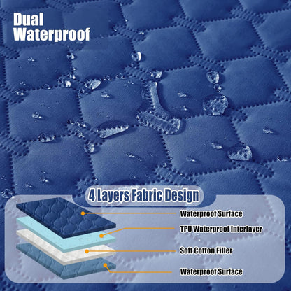 Smiry Waterproof Dog Bed Cover Blanket 30x70, Soft Reversible Pet Blanket, Washable Leakproof Cats Dogs Couch Cover for Sofa, Couch, Furniture, Grey/Dark Grey