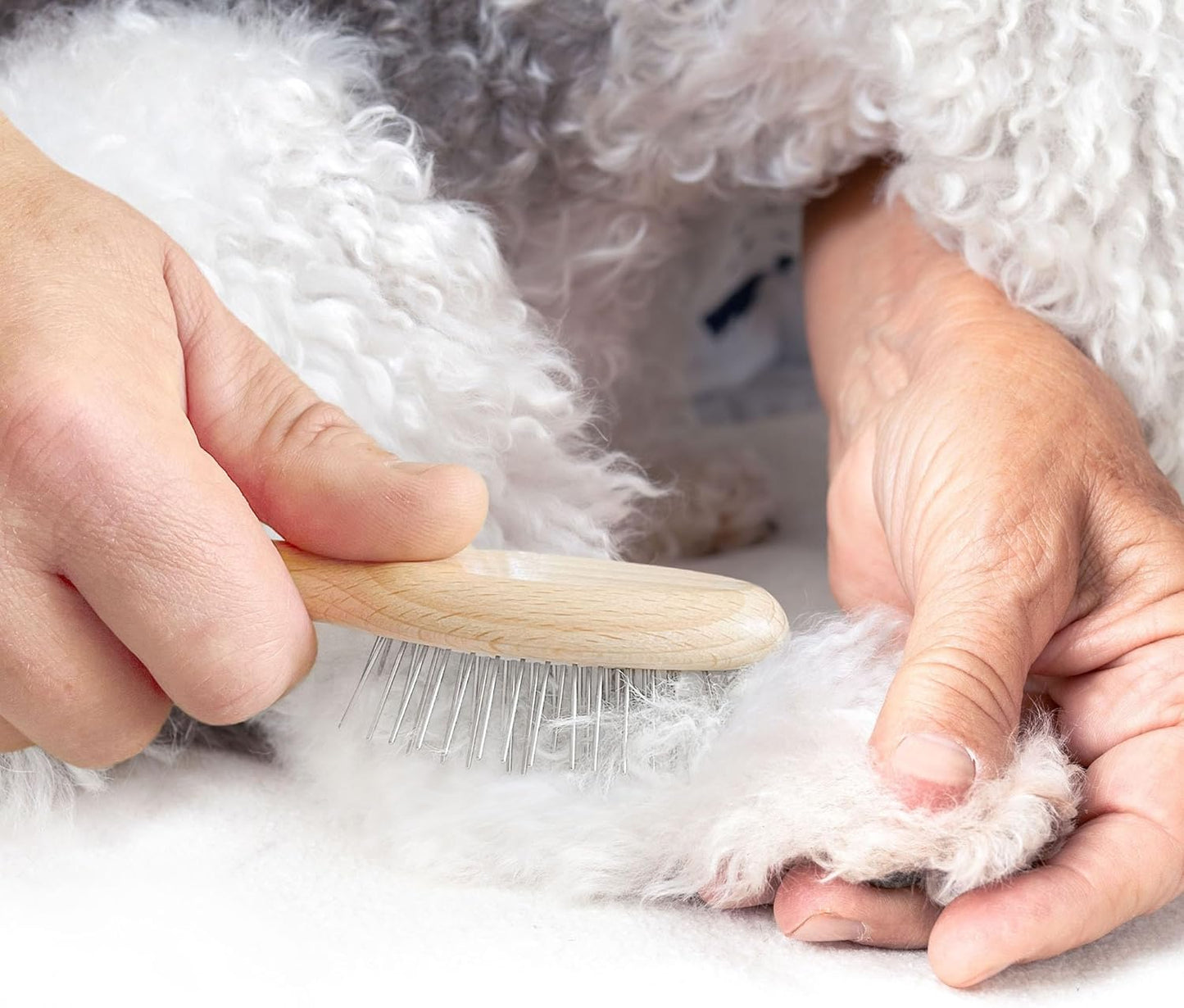 Chris Christensen Dog Brush, 27 mm Oval Pin Brush, Original Series, Groom Like a Professional, Stainless Steel Pins, Lightweight Beech Wood Body, Ground and Polished Tips