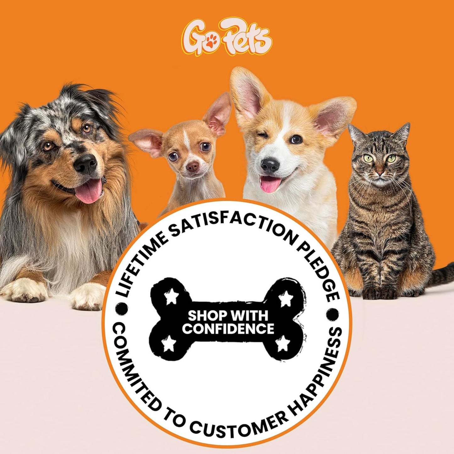 GoPets Dog Nail Clippers, Professional Pet Nail Trimmer for Large Dogs and Cats with Quick Sensor Safety Guard, Heavy Duty Stainless Steel Blades, Non-Slip Handle, Built-in File for Safe Grooming